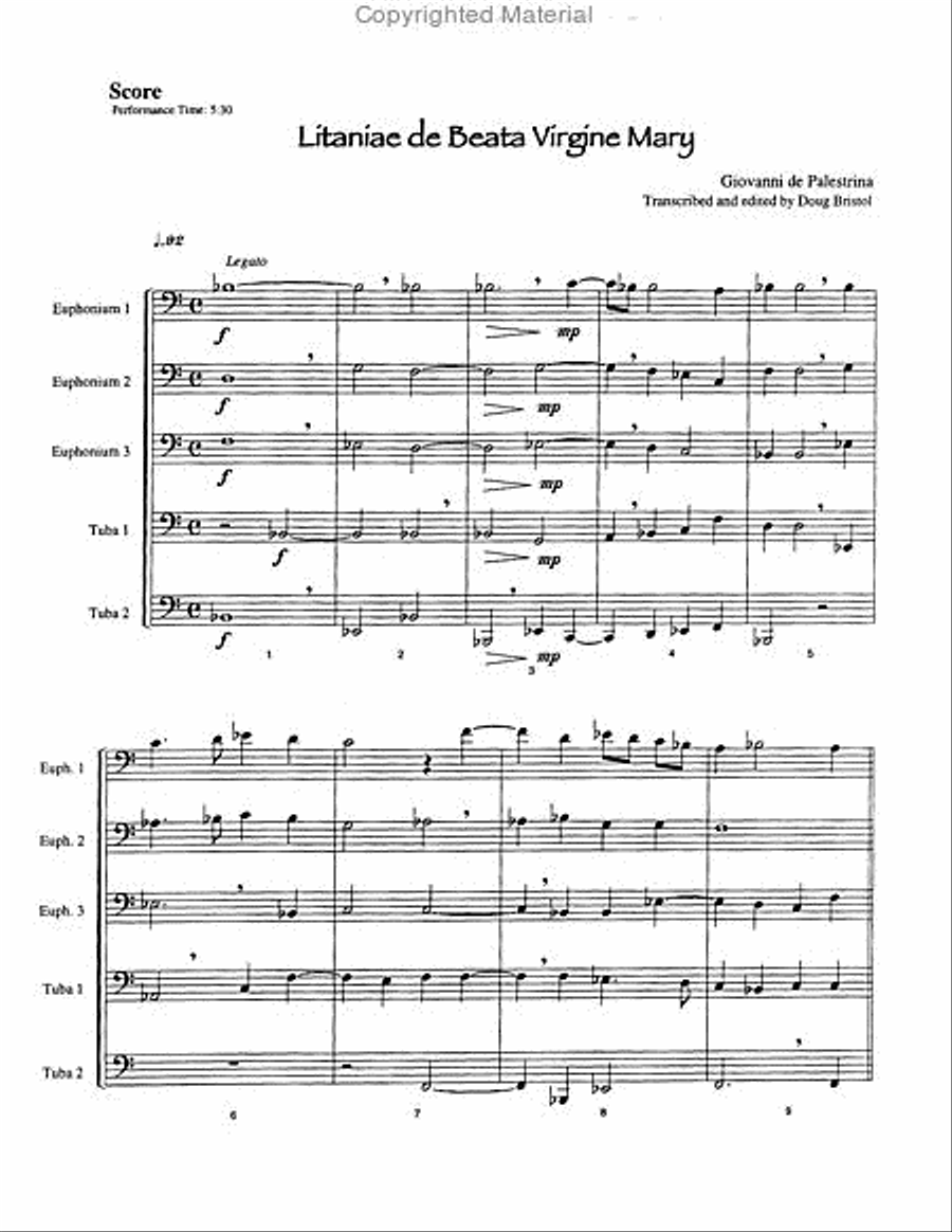 Lianiae de Beata Virgine Mary Large Ensemble scores gallery preview page 2