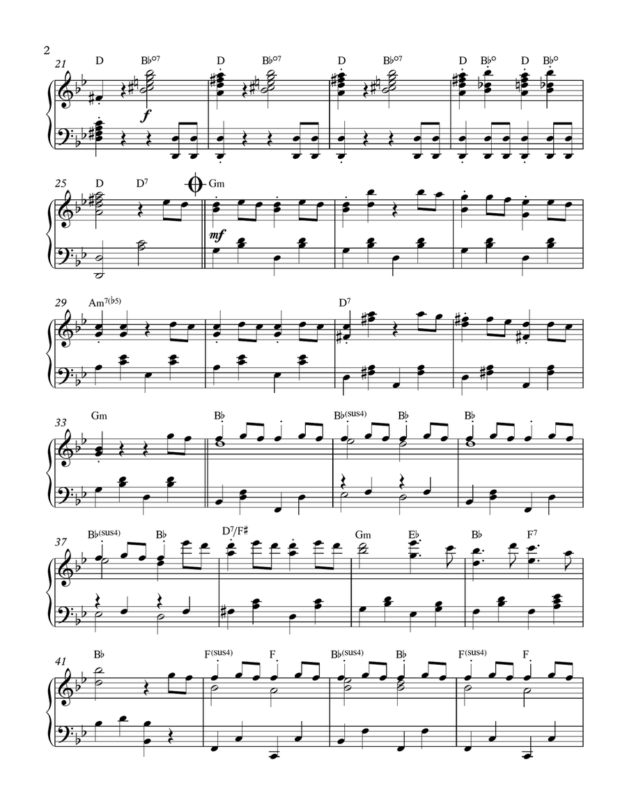 Mozart 40 Piano Solo scores gallery preview page 2