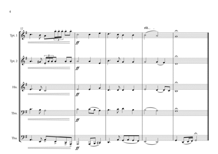 Latvian Nation Anthem "Dievs, svētī Latviju!" for Brass Quintet image number null