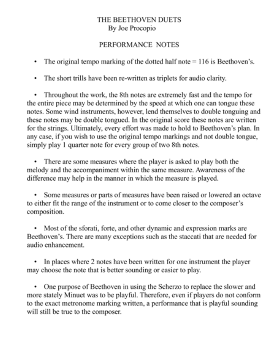 The Beethoven Duets For Flute Scherzo No. 3 Woodwind Duet scores gallery preview page 3