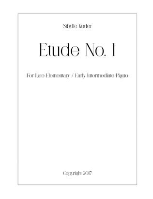 Etude No. 1 for Late Elementary / Early Intermediate Piano