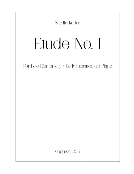 Etude No. 1 for Late Elementary / Early Intermediate Piano image number null