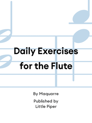 Book cover for Daily Exercises for the Flute