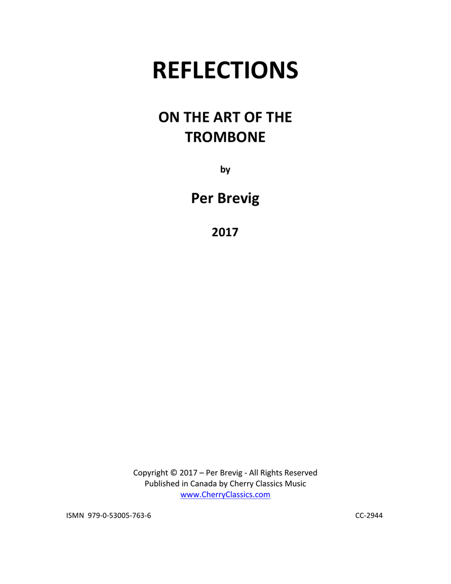 REFLECTIONS ON THE ART OF THE TROMBONE Bass Trombone scores gallery preview page 2