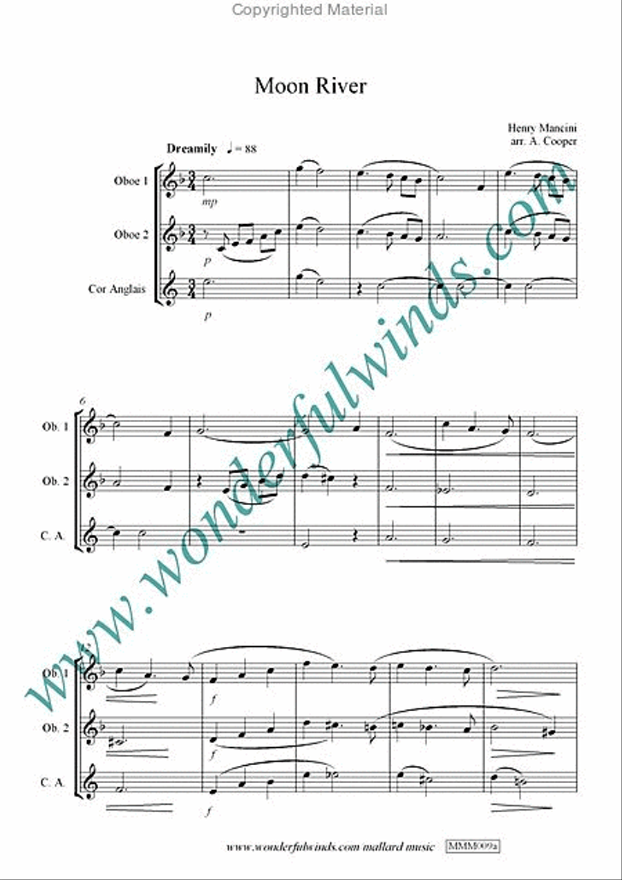 Moon River Moon River Woodwind Trio scores gallery preview page 2