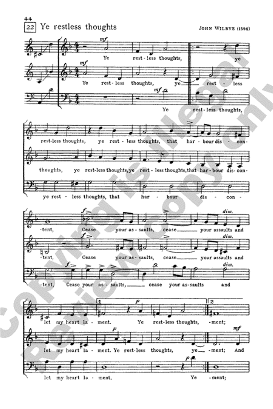 Invitation to Madrigals, Book 1 3-Part scores gallery preview page 45