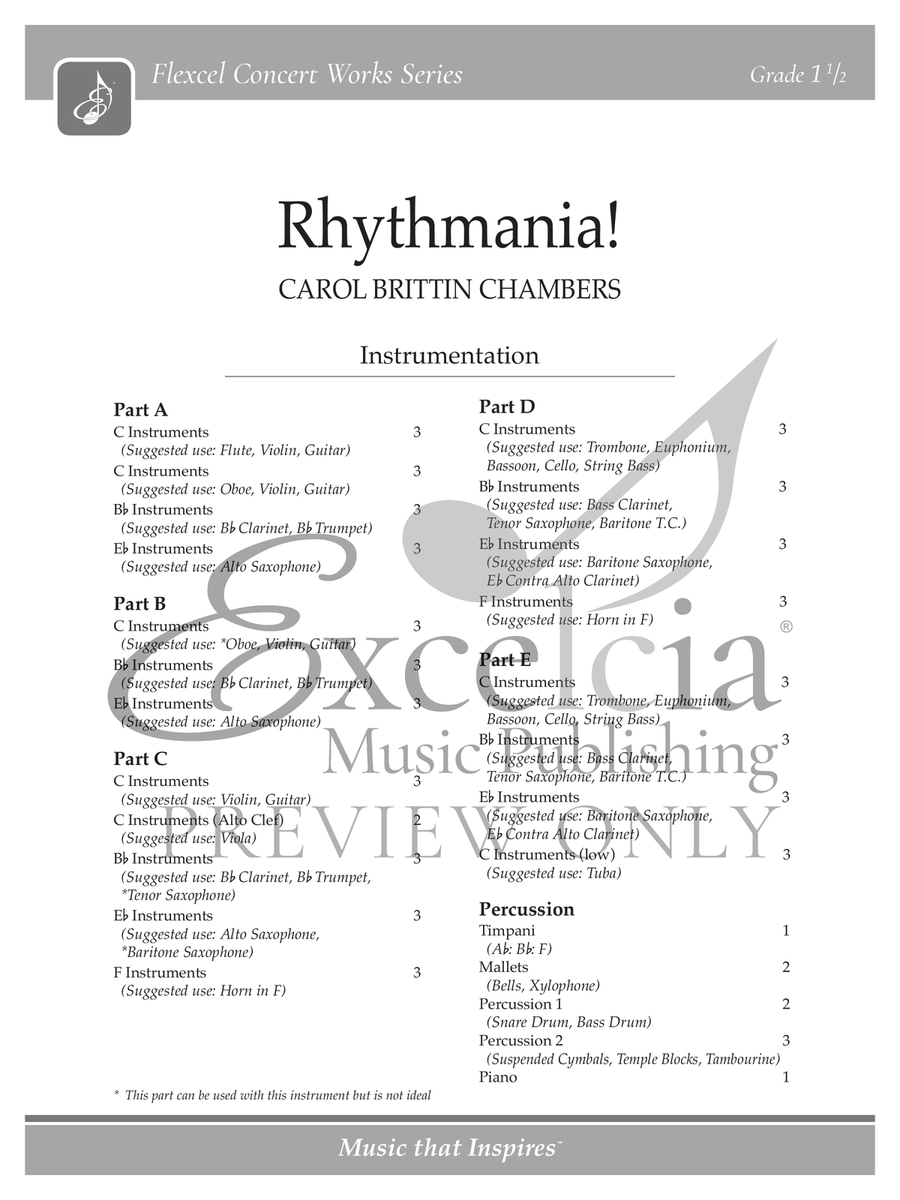 Rhythmania! Rhythmania! Concert Band scores gallery preview page 2