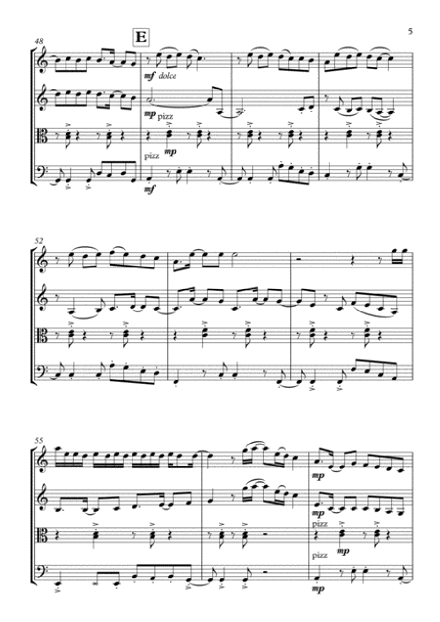 Senorita Senorita String Quartet scores gallery preview page 6