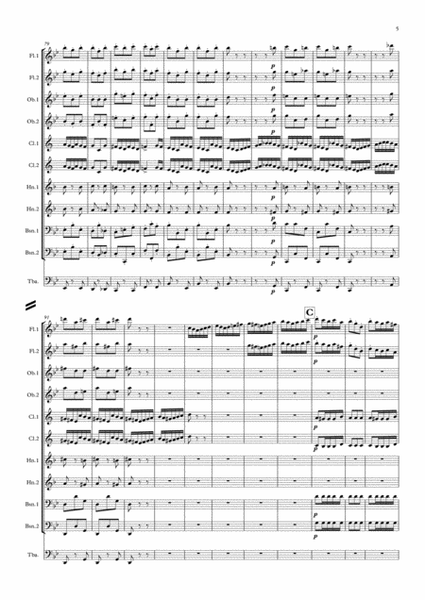 Mendelssohn: Incidental Music from A Midsummer Night's Dream Op.61 No.1 Scherzo - wind dectet & tuba image number null