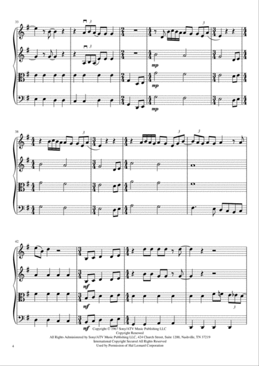 All You Need Is Love All You Need Is Love String Quartet scores gallery preview page 5