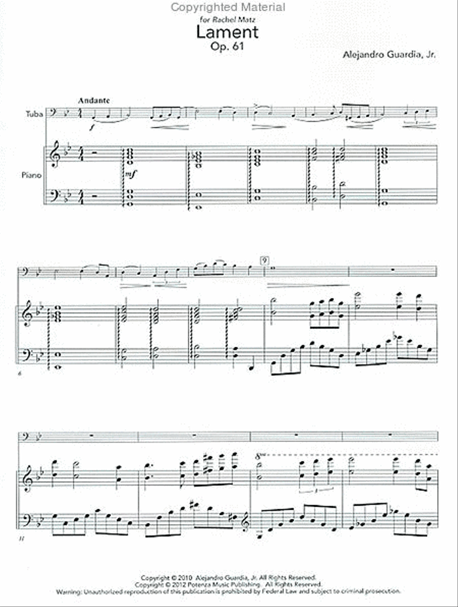 Lament Lament Tuba scores gallery preview page 2