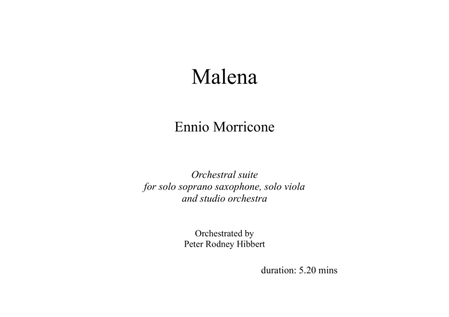 Malena Full Orchestra scores gallery preview page 1