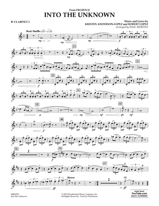 Into the Unknown (from Disney's Frozen 2) (arr. Paul Murtha) - Bb Clarinet 2