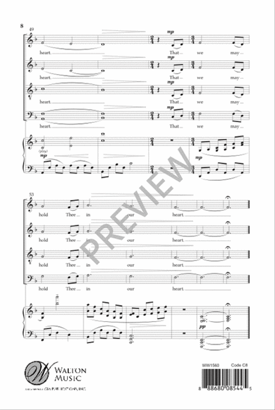 Thy Little Ones (SATB) 4-Part scores gallery preview page 9