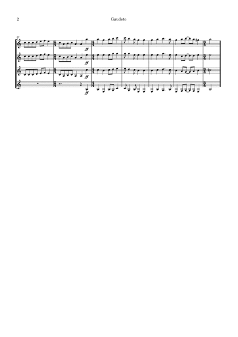 6 Christmas Crackers for 4 guitars or large ensemble Large Ensemble scores gallery preview page 5