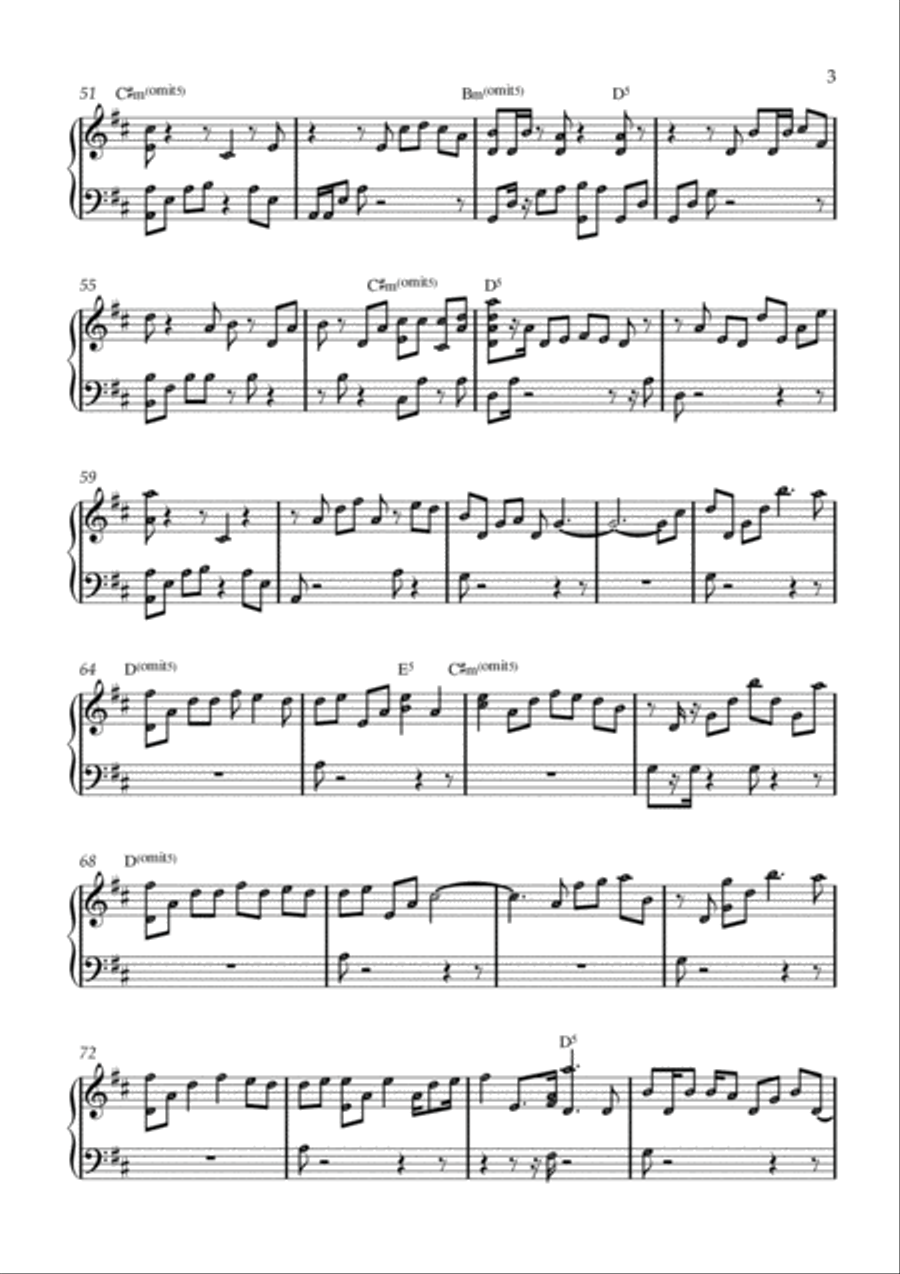 Oceans (where Feet May Fail) Piano Solo scores gallery preview page 3
