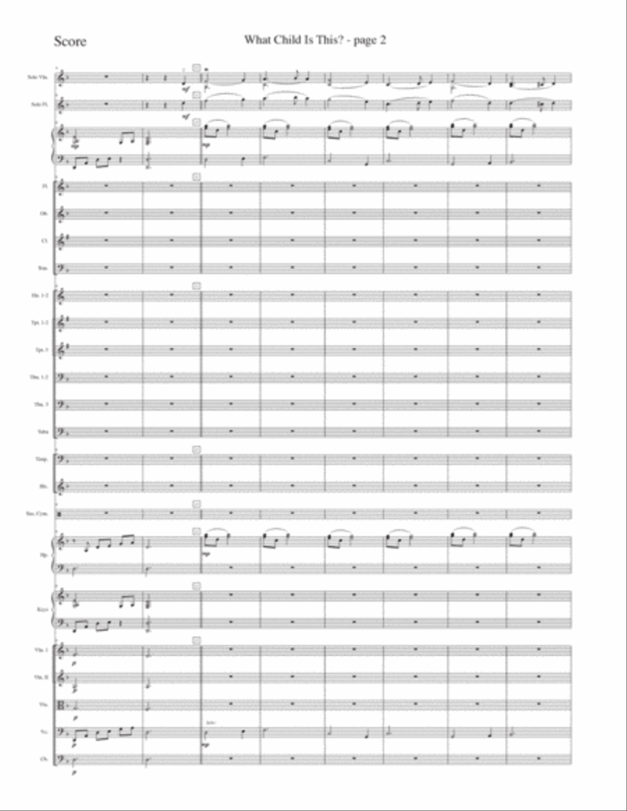 What Child Is This? Full Orchestra scores gallery preview page 2