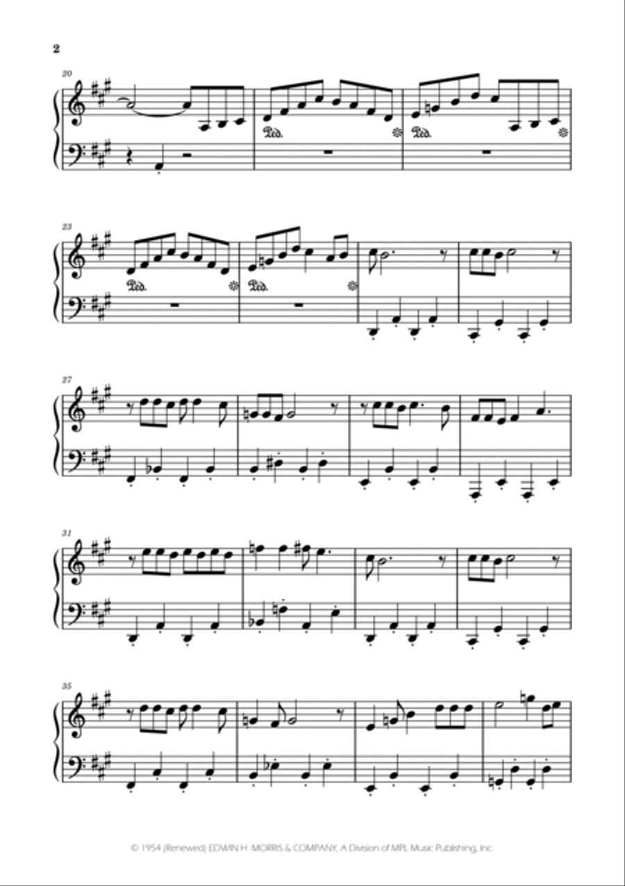 Mister Sandman Easy Piano scores gallery preview page 2