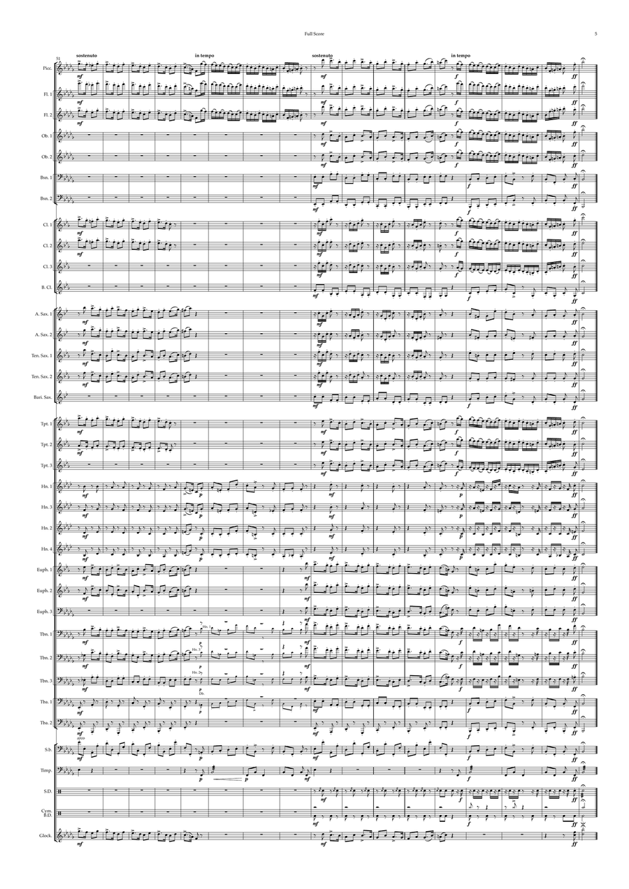 Hungarian Dance No.19 Concert Band scores gallery preview page 5