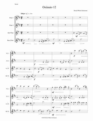 Ostinato 12 for flute quartet