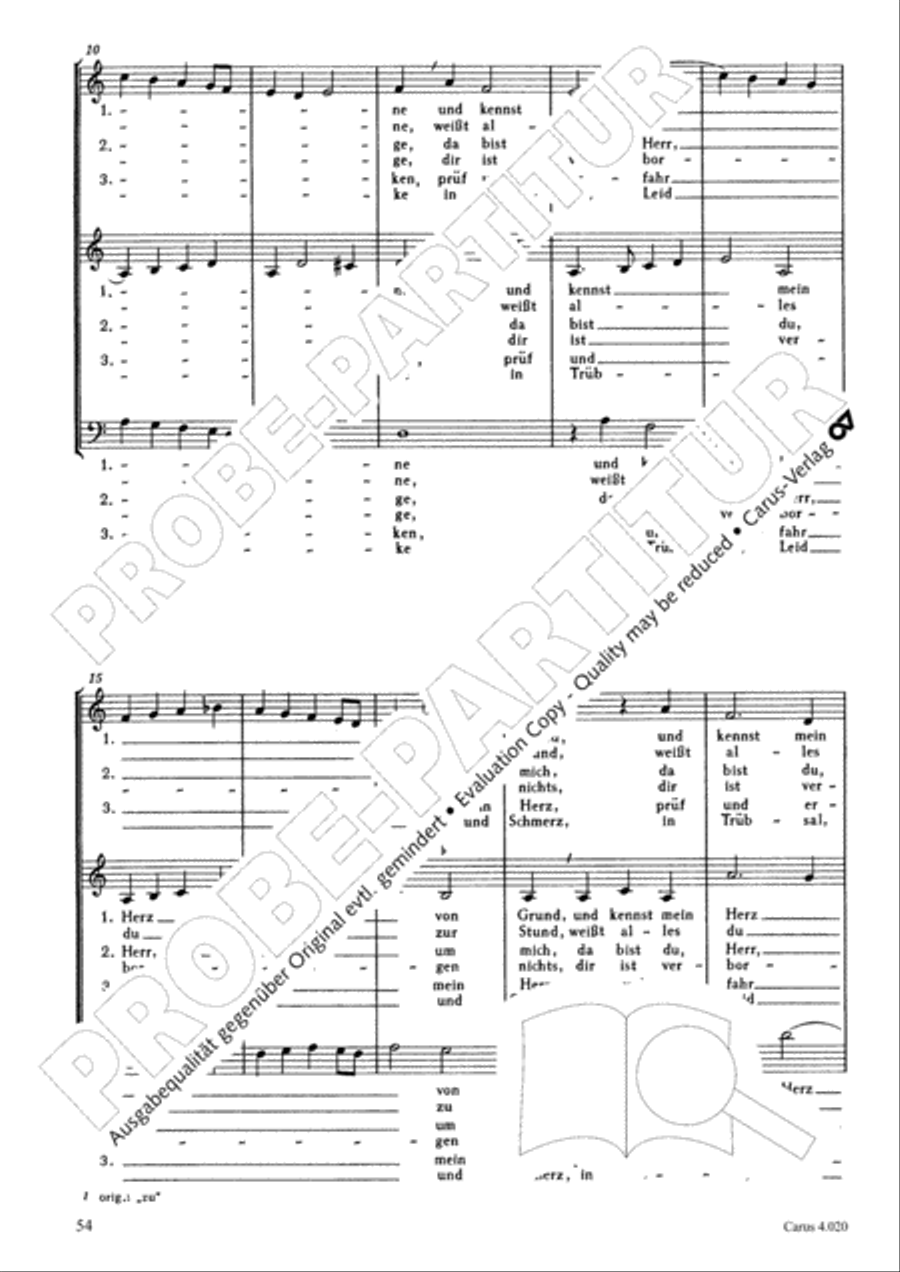 Calvisius: Tricinia. Psalmen und Motetten zu drei Stimmen Choir scores gallery preview page 55