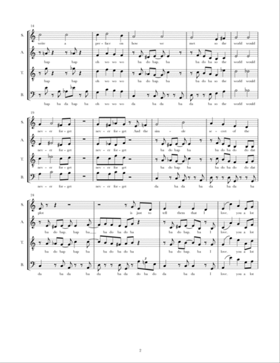 I Could Write A Book 4-Part scores gallery preview page 2