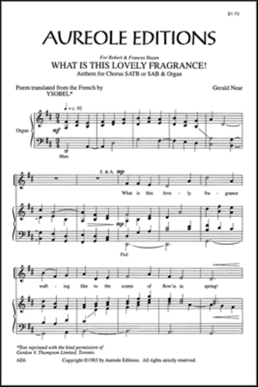 What Is This Lovely Fragrance? 4-Part scores gallery preview page 1