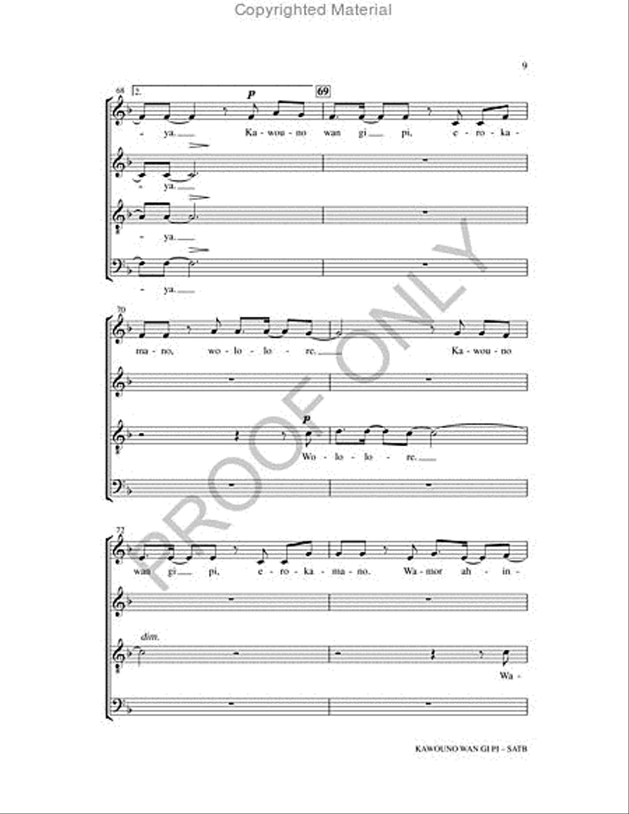 Kawouno Wan Gi Pi Kawouno Wan Gi Pi 4-Part scores gallery preview page 9