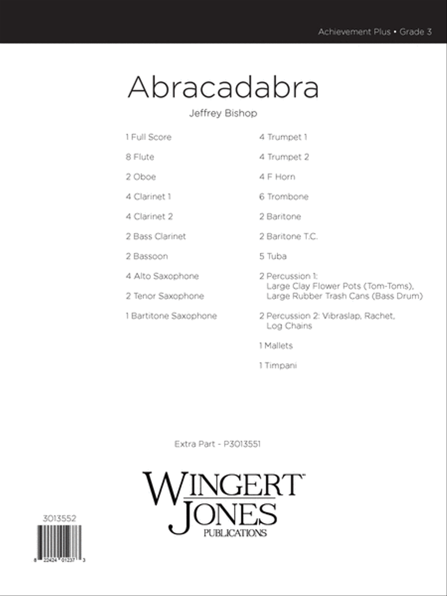 Abracadabra (Score) Abracadabra (Score) Concert Band scores gallery preview page 1