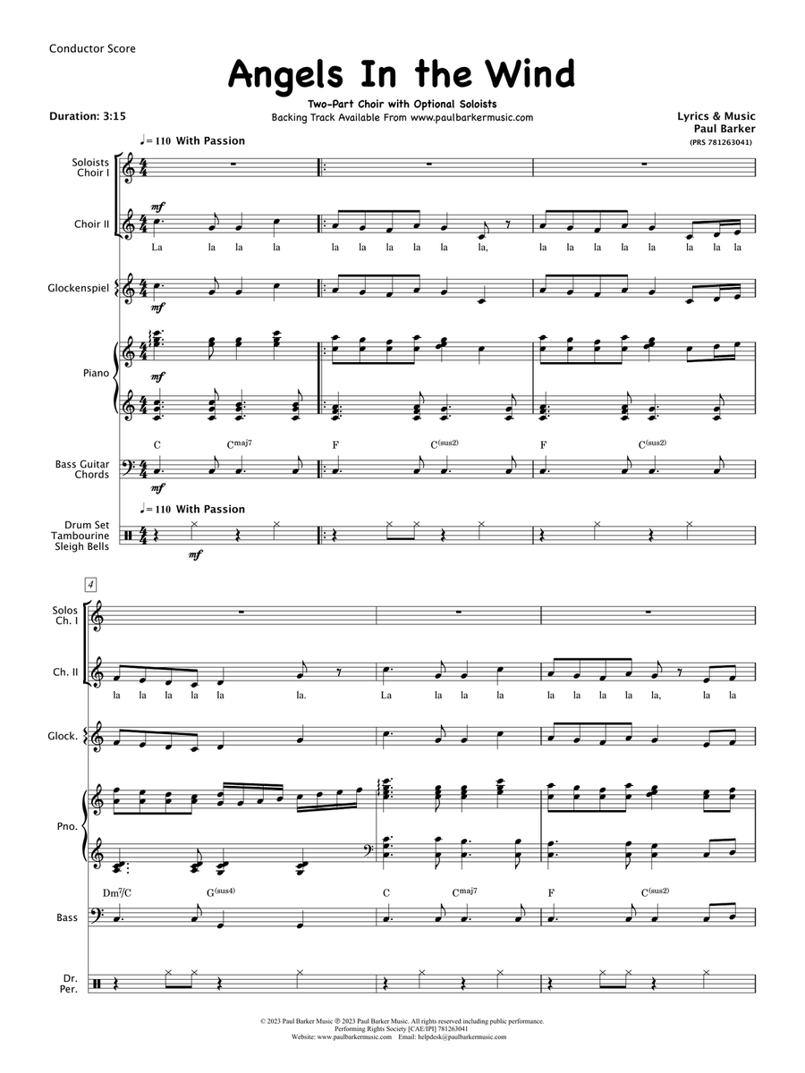 Angels In The Wind (Score & Parts) Choir scores gallery preview page 2