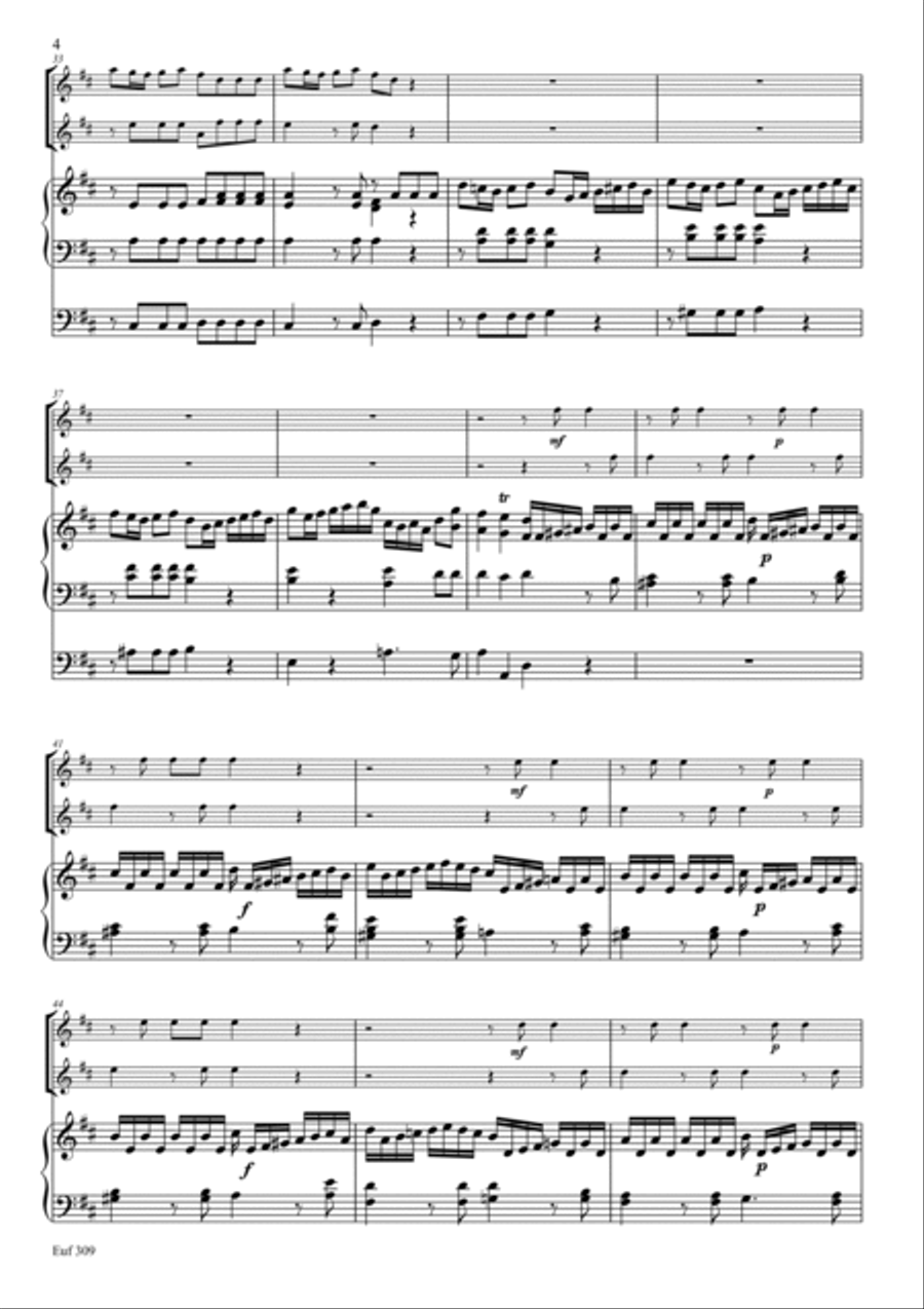 F. Manfredini - Concerto for 1-2 trumpets & organ Trumpet Duet scores gallery preview page 4