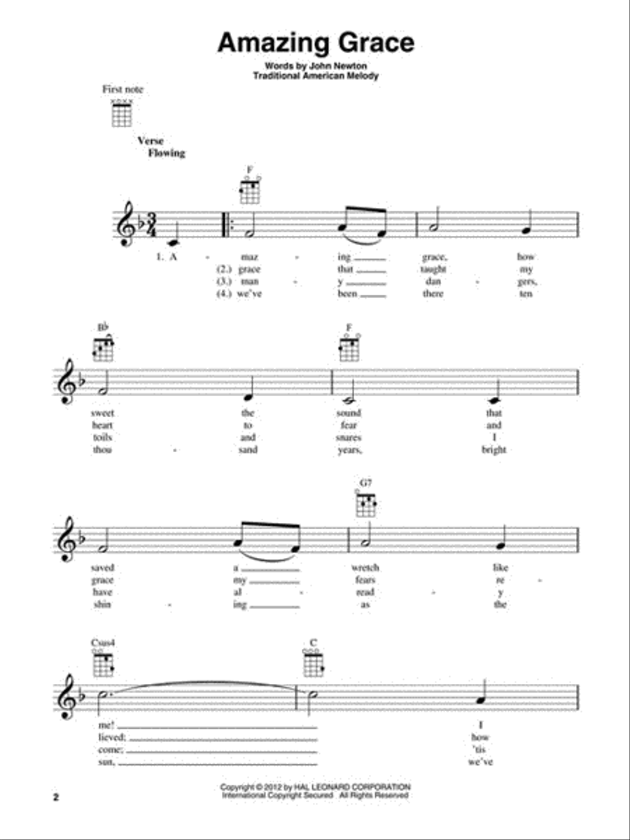 Gospel Hymns for Ukulele Ukulele scores gallery preview page 3