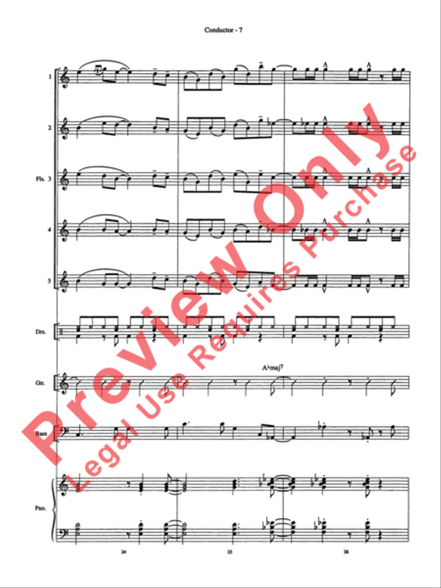 Night and Day Night and Day Flute Choir scores gallery preview page 8
