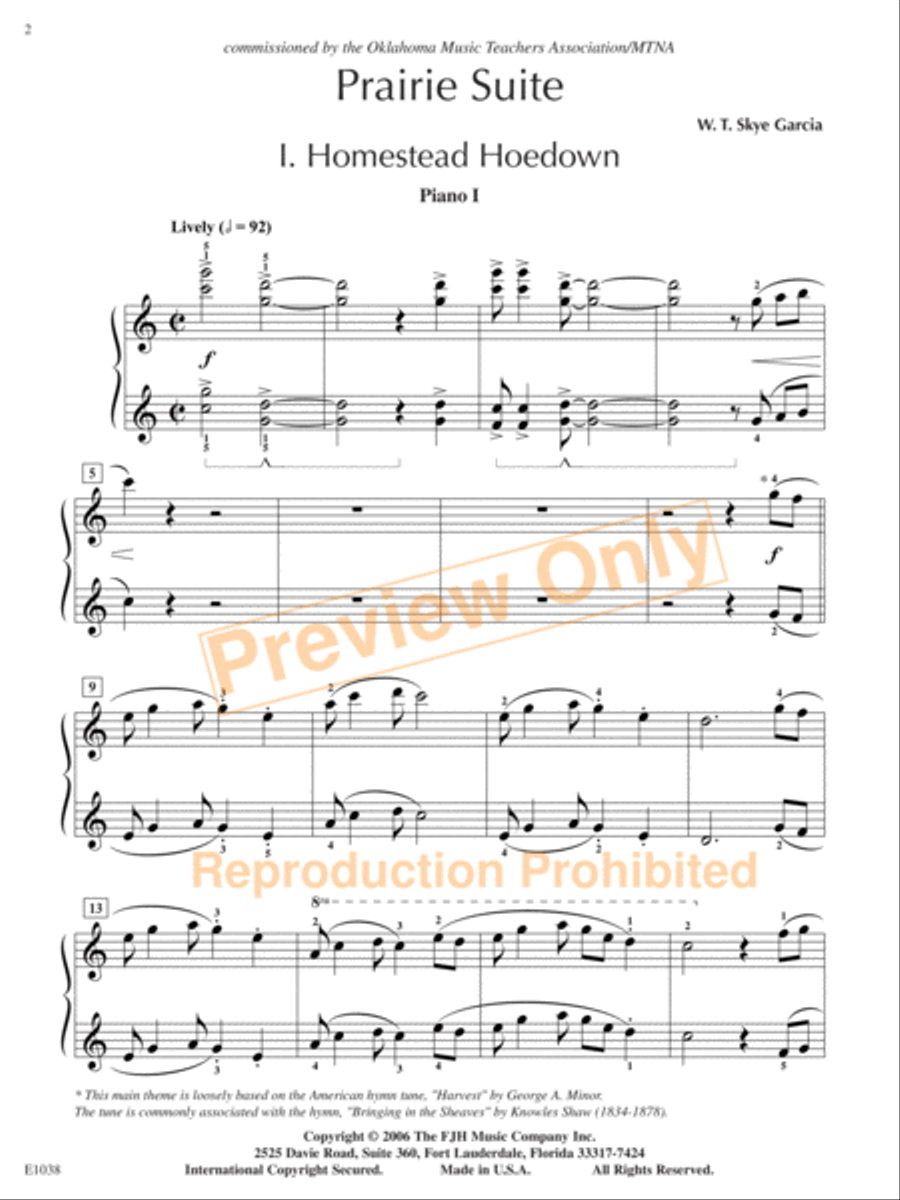 Prairie Suite Prairie Suite Piano Solo scores gallery preview page 5