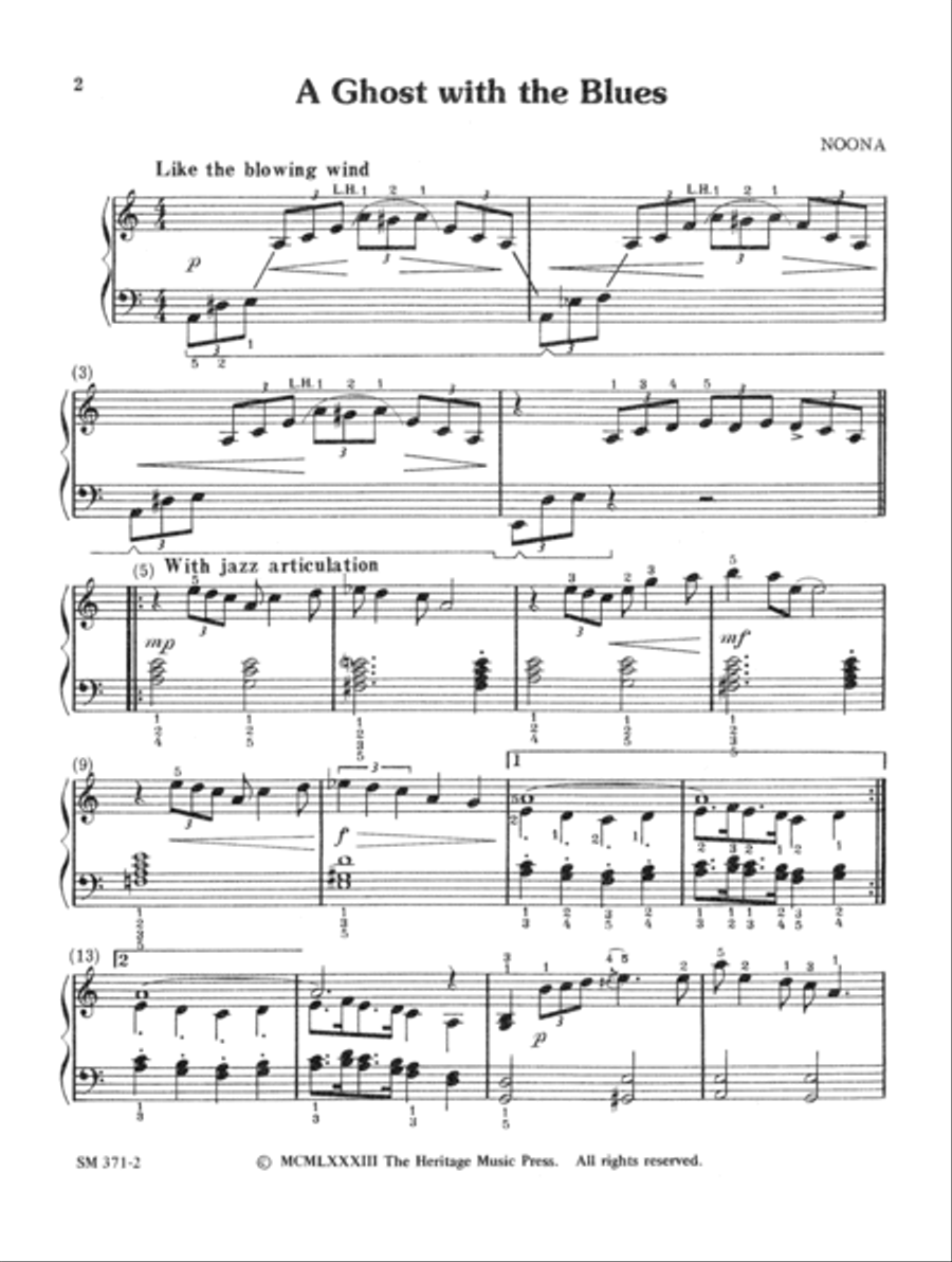 Ghost with the Blues Ghost with the Blues Piano Solo scores gallery preview page 2