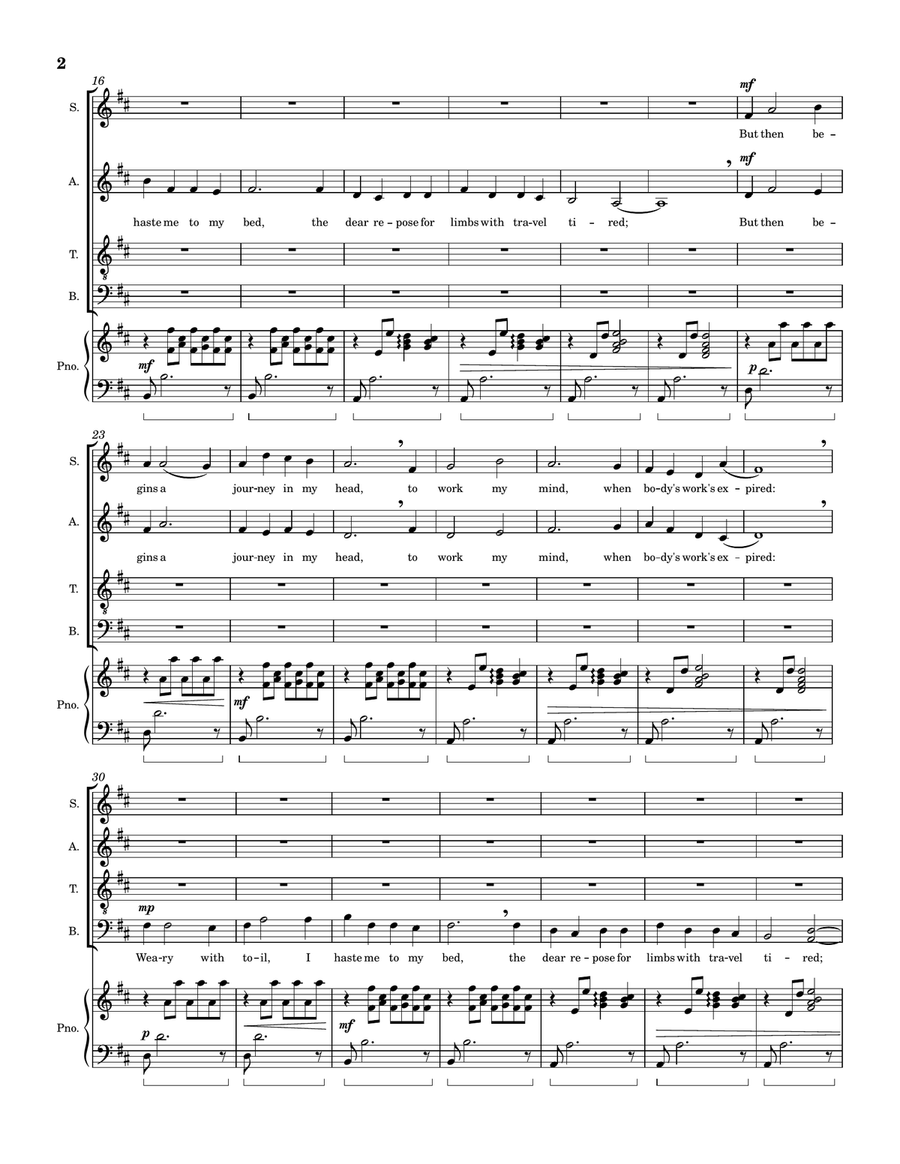 Weary With Toil, Op. 5 Weary With Toil, Op. 5 Divisi scores gallery preview page 2