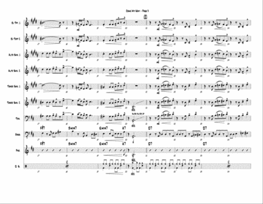 Come My Way Jazz Ensemble scores gallery preview page 3