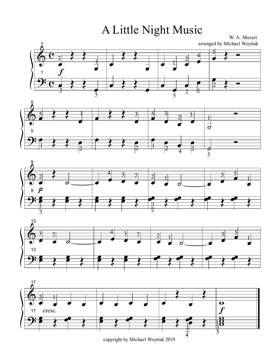 Easy piano classics best sale