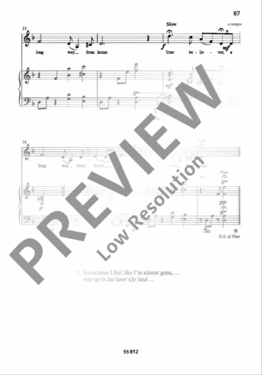 Sometimes I feel like a motherless child Voice Solo scores gallery preview page 3
