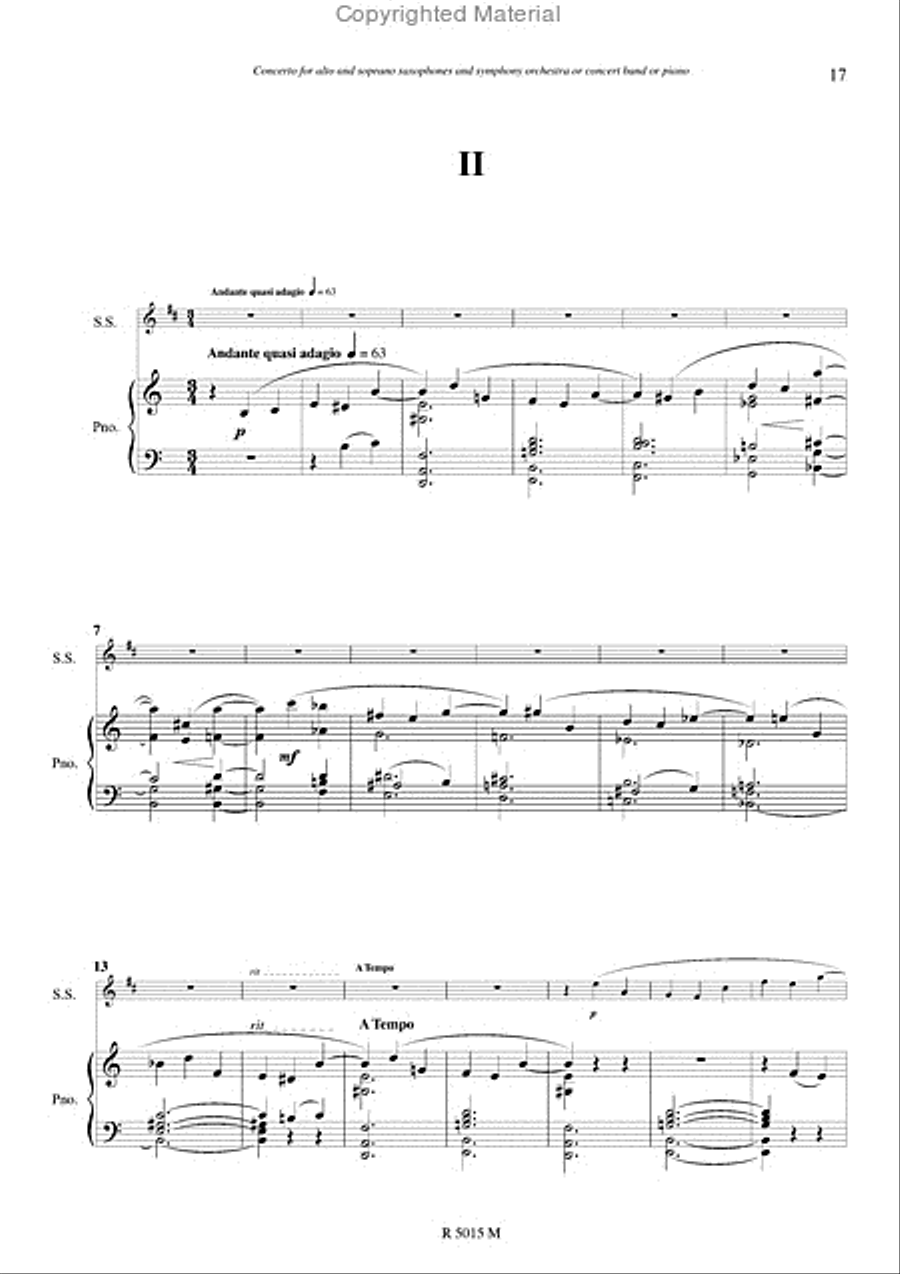 Concerto pour saxophone Piano Accompaniment scores gallery preview page 10