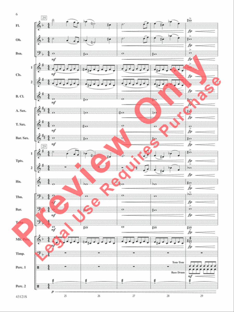 Godzilla, Selections from Concert Band scores gallery preview page 7