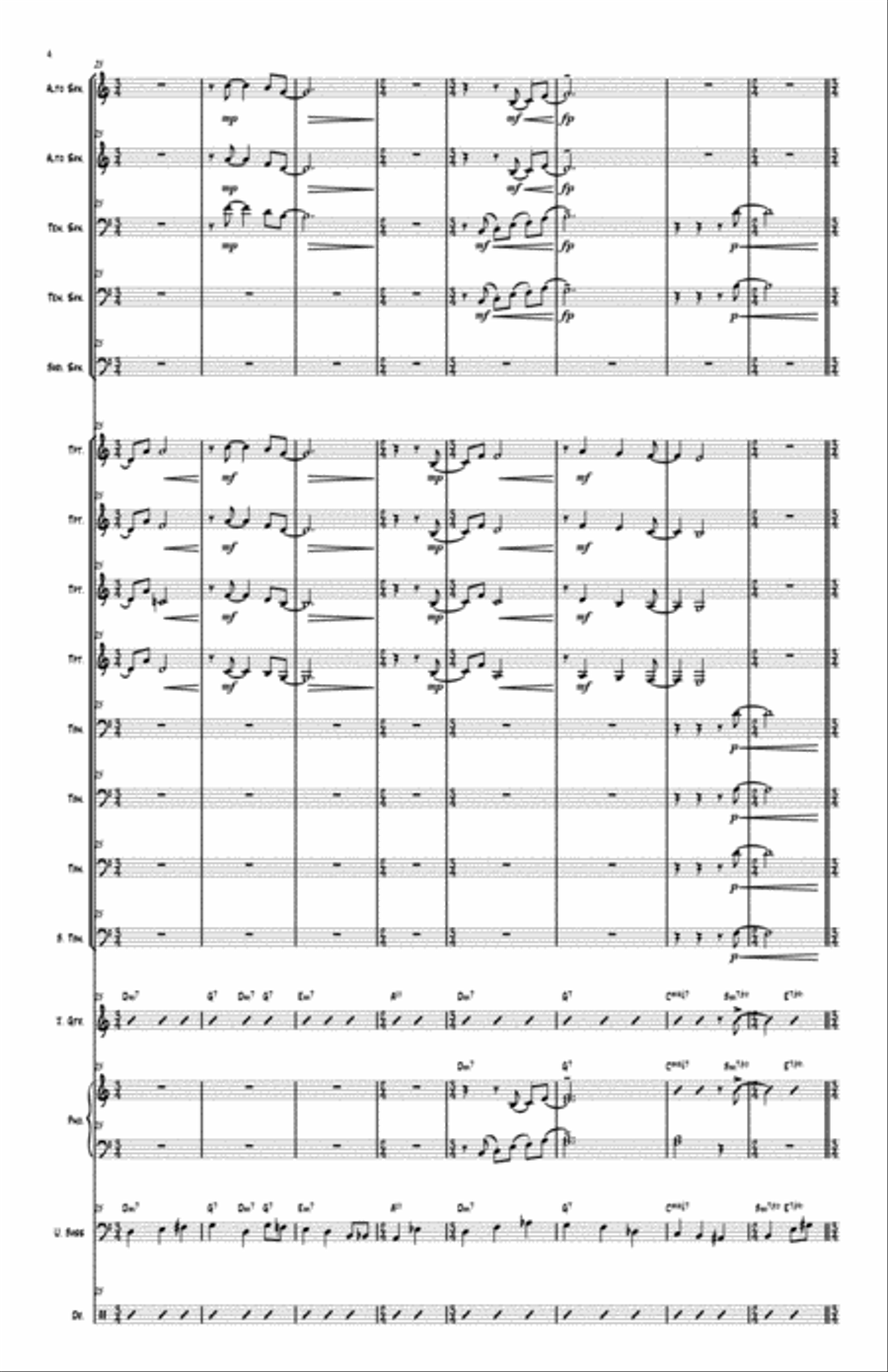 Fly Me To The Moon (in Other Words) Jazz Ensemble scores gallery preview page 6