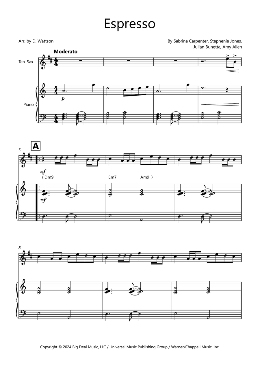 Espresso Espresso Chamber Music scores gallery preview page 1