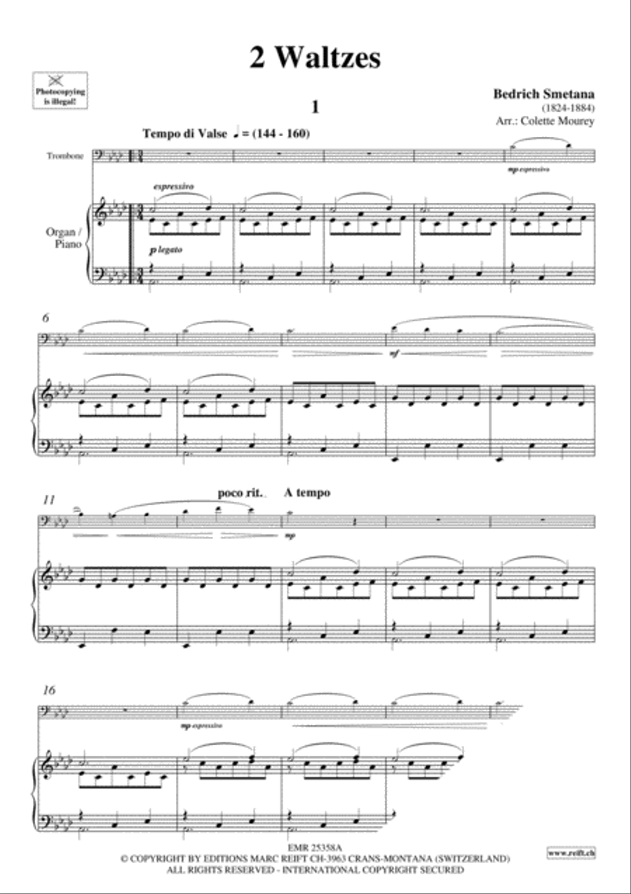 2 Waltzes Organ scores gallery preview page 3