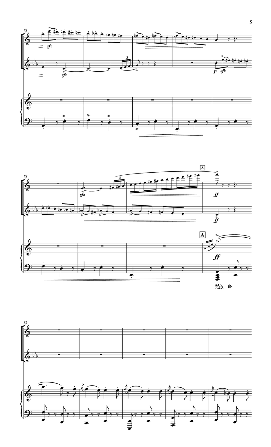 Saint Saens Tarantella for flute, clarinet & piano Saint Saens Tarantella for flute, clarinet & piano Small Ensemble scores gallery preview page 6