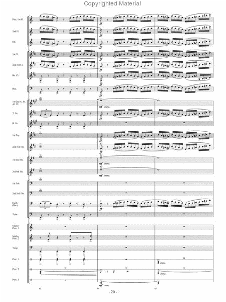 In Pursuit of Troy Concert Band - Sheet Music page 18