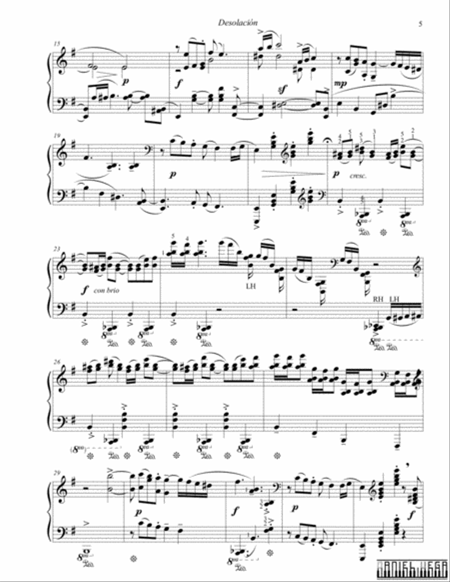 Desolation (Desolación). Tango -Latin American Dance- Piano Solo scores gallery preview page 2