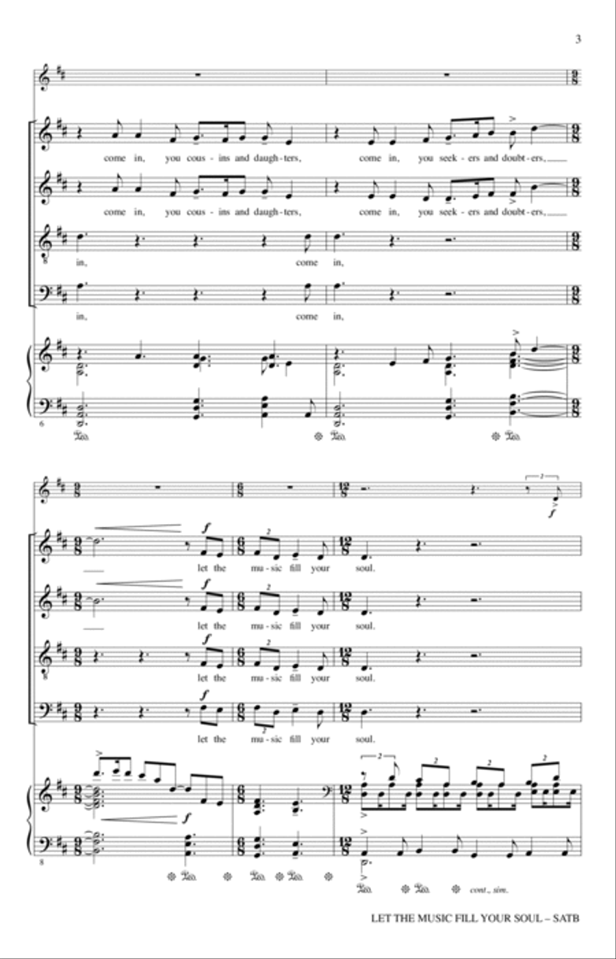 Let The Music Fill Your Soul 4-Part scores gallery preview page 2