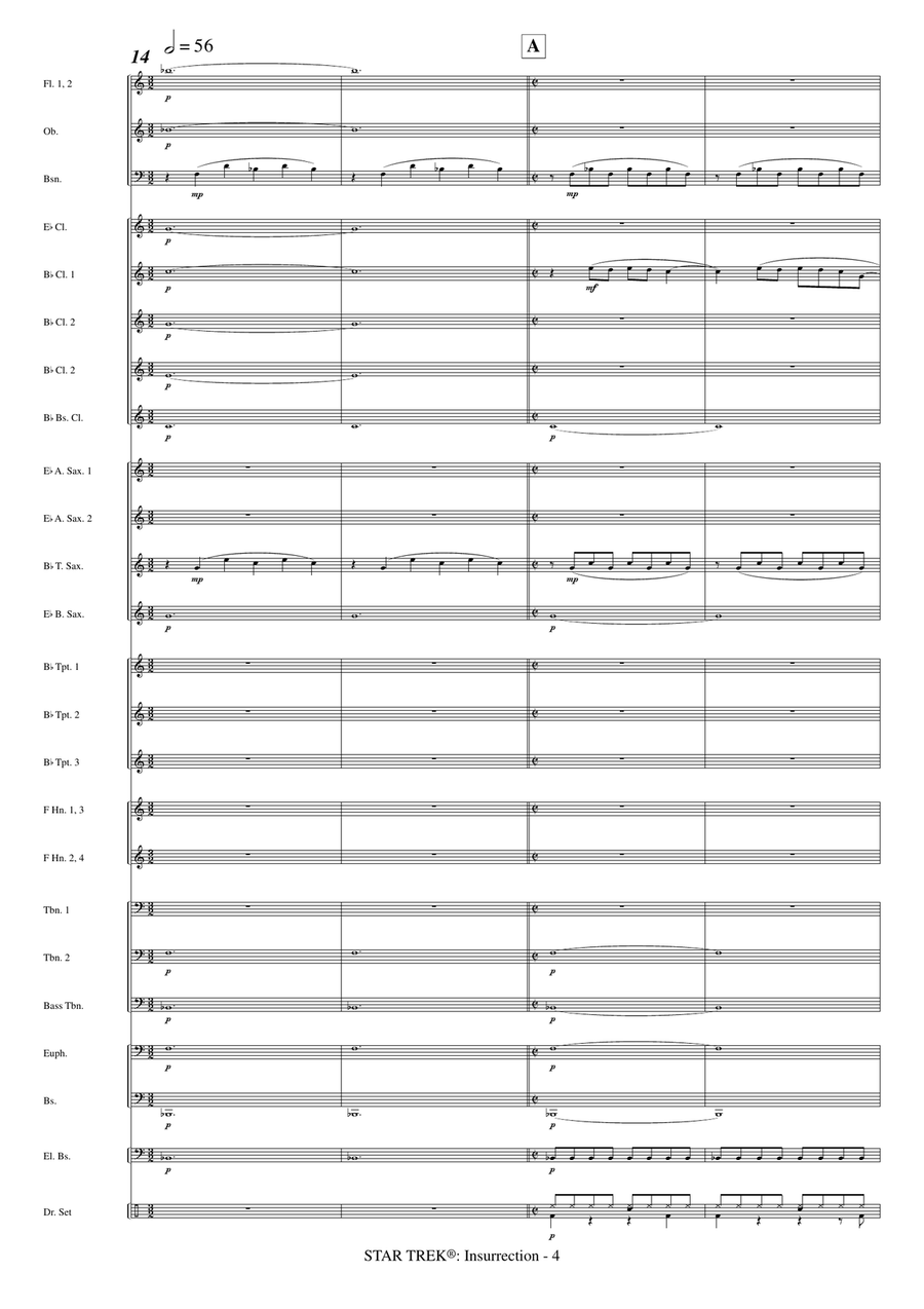 Star Trek(R) Insurrection Concert Band scores gallery preview page 6