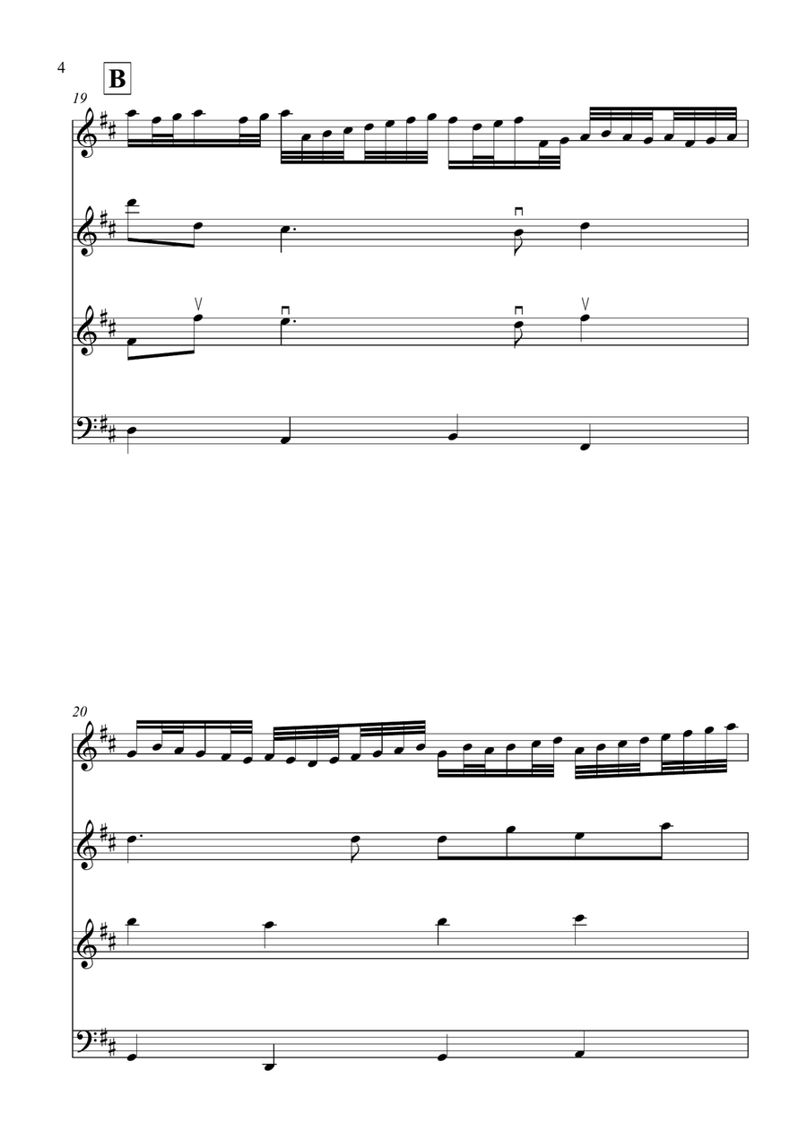 Pachelbel: Canon and Gigue for String Quartet - Score and Parts String Quartet scores gallery preview page 4